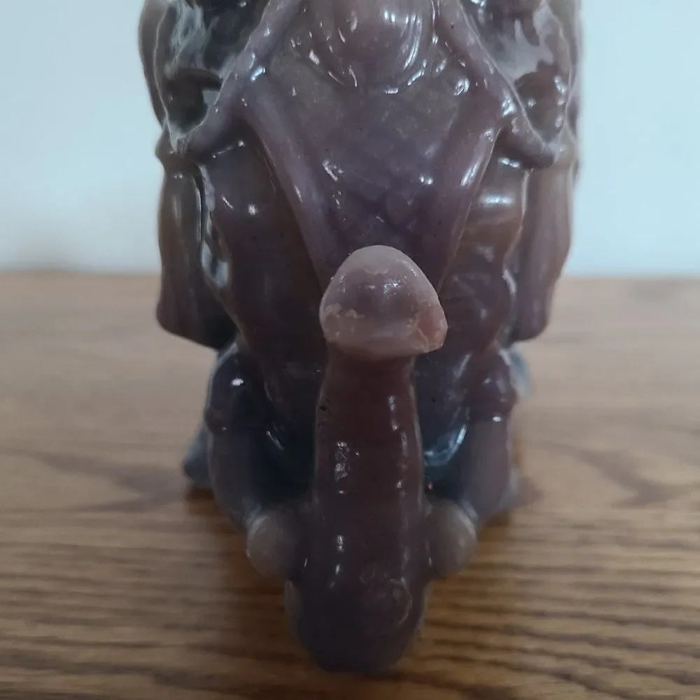 Vintage Candle UNIQUE Large Novelty Candle Regal Royal Elegant Elephant Unlit